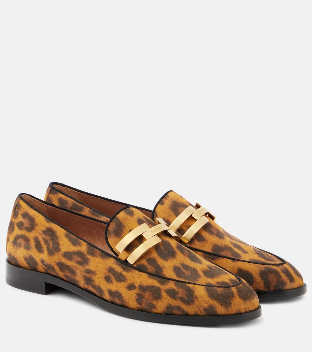 Aquazzura - Brandi leopard-print leather loafers