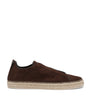 Suede Triple Stitch Espadrilles DARK BROWN