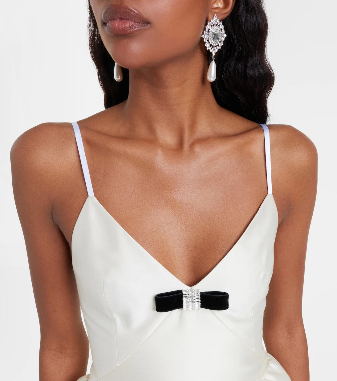 Shushu/Tong - Lace-trimmed wool and silk minidress