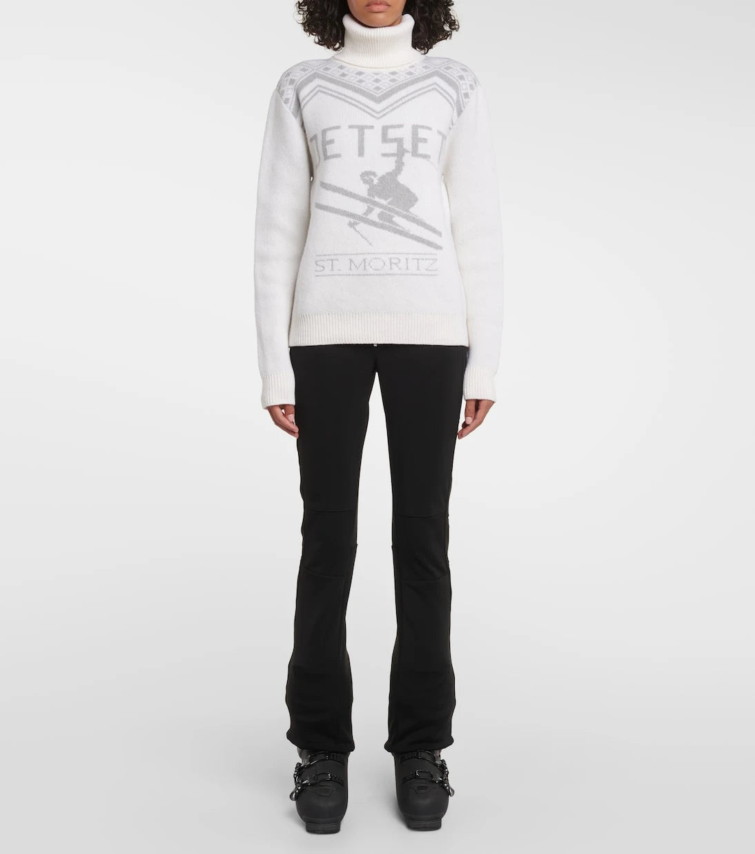 Jet Set - Wool intarsia turtleneck sweater