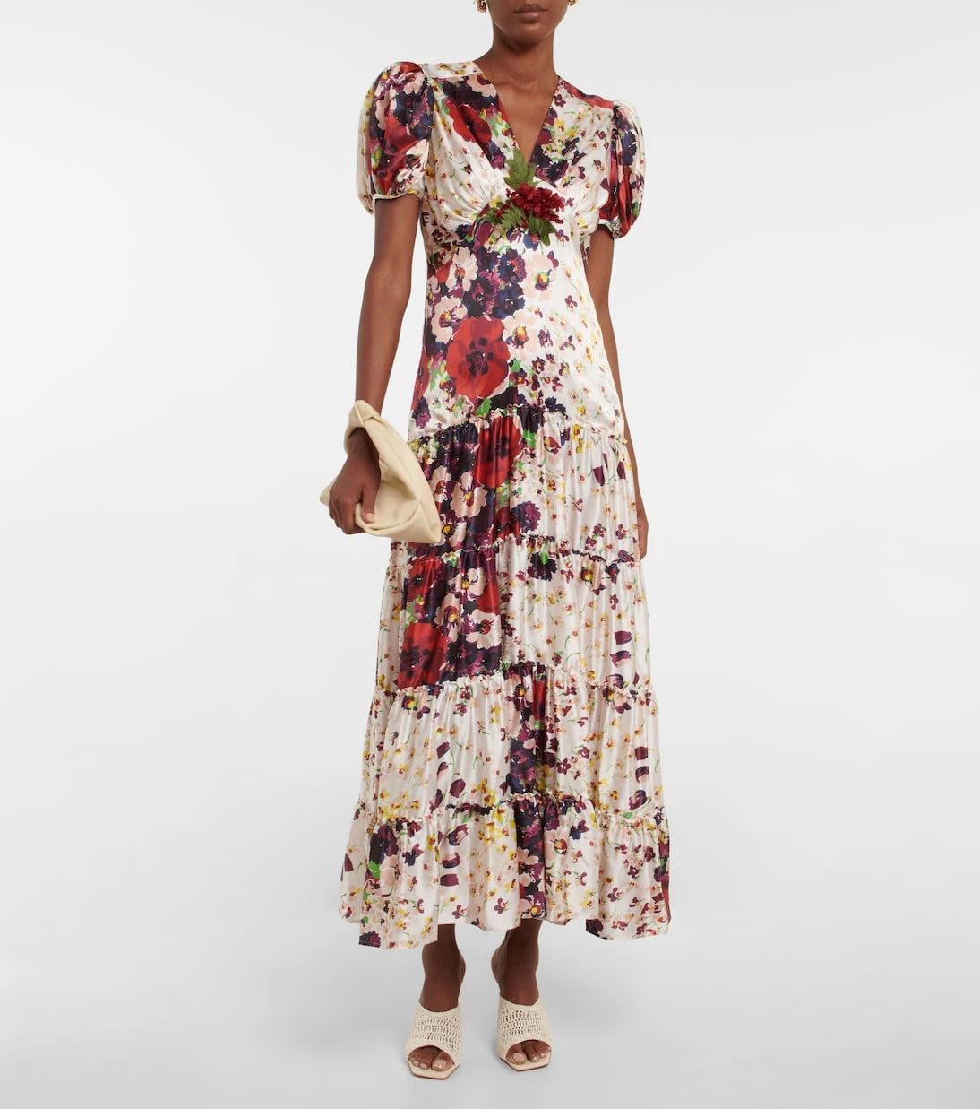 Rodarte - Floral silk charmeuse maxi dress
