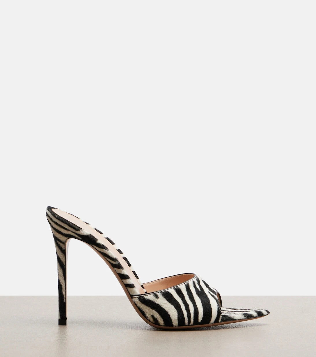 Gianvito Rossi - Elle zebra-print calf hair mules