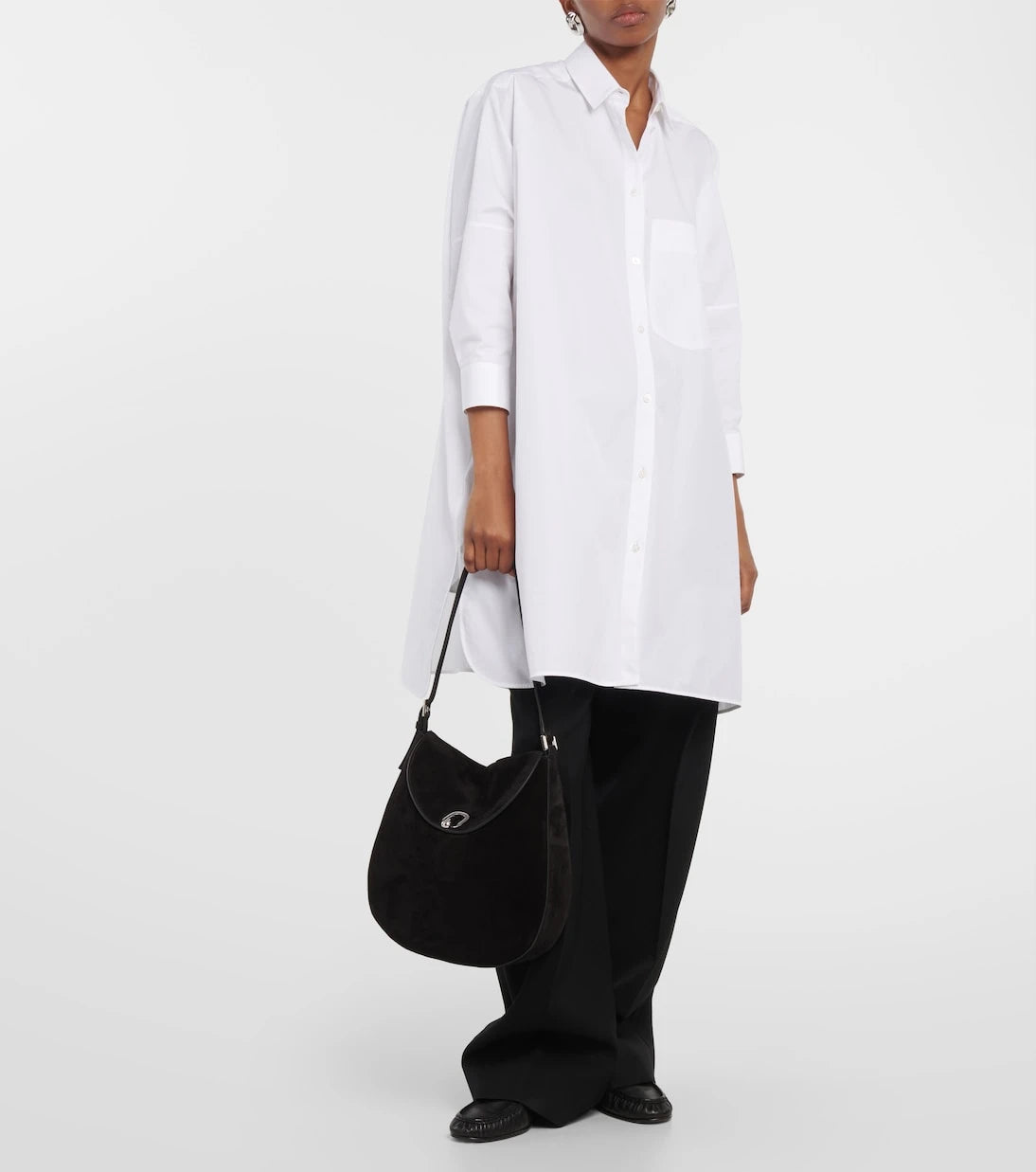 Savette - Tondo Large suede shoulder bag