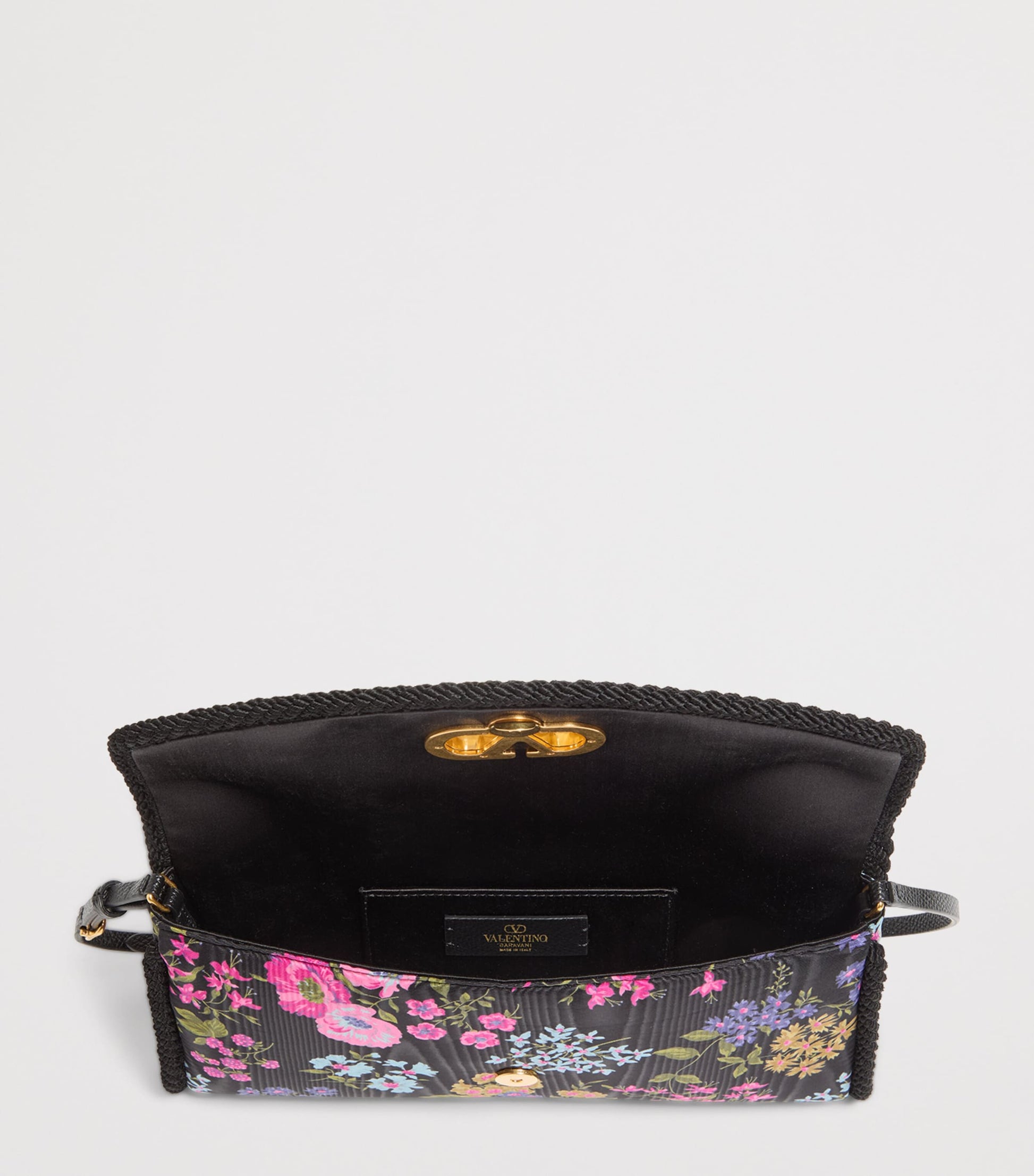 Valentino Garavani Small Moiré Papier Floral Shoulder Bag