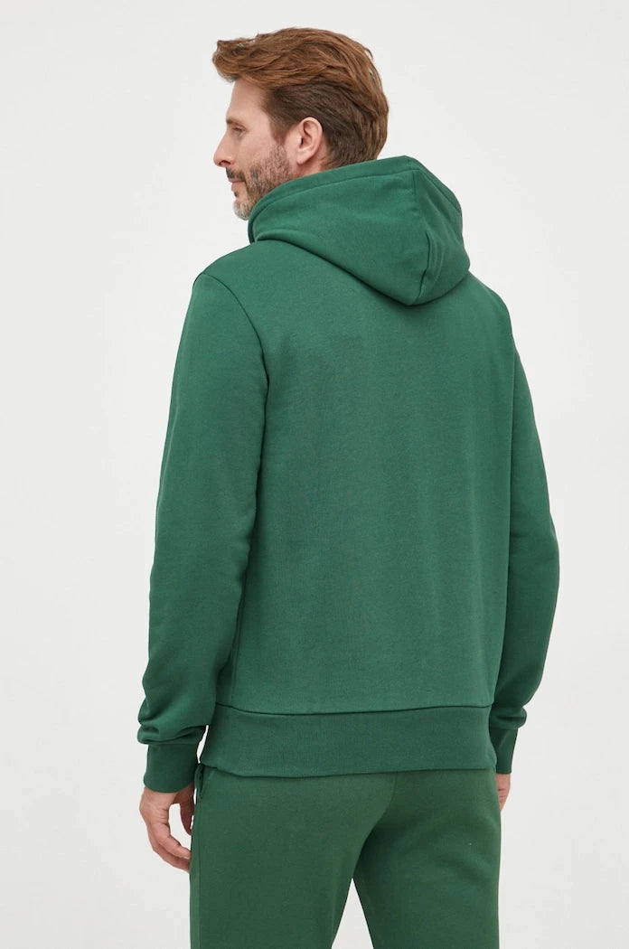 Pamuklu kapüşonlu Lacoste sweatshirt
