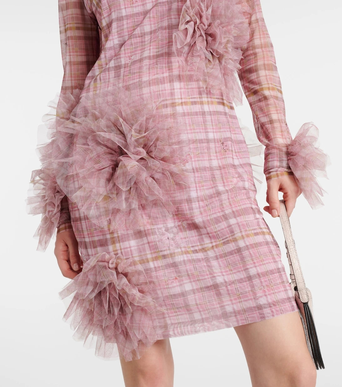 Acne Studios - Dinana appliqué checked minidress