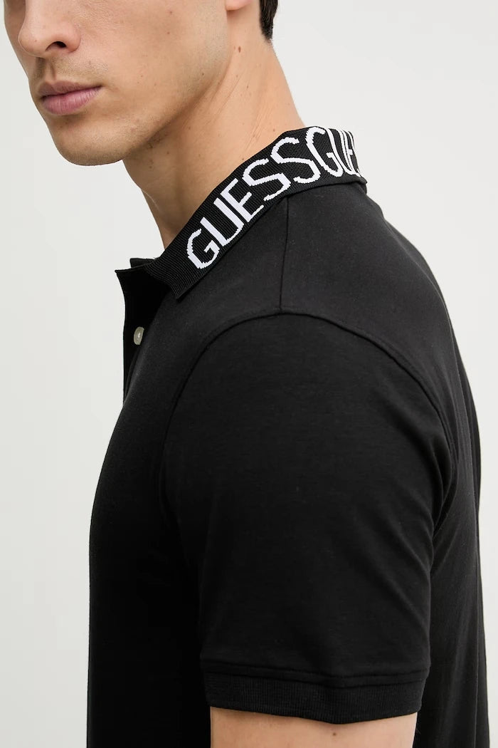 Guess Yakalı Erkek Pamuklu Elastanlı Tişört NOLAN