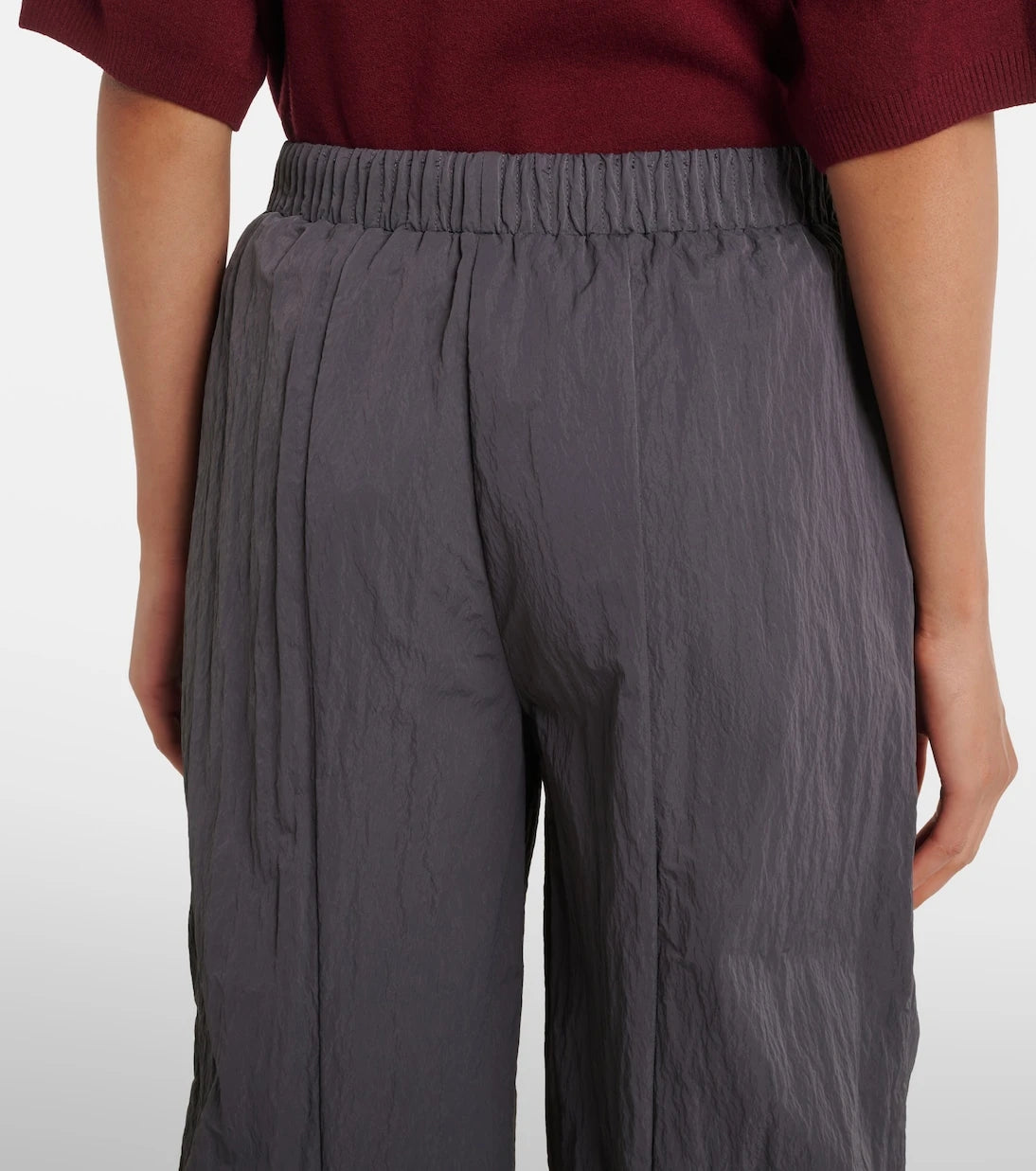 Rotate - Paneled barrel-leg pants