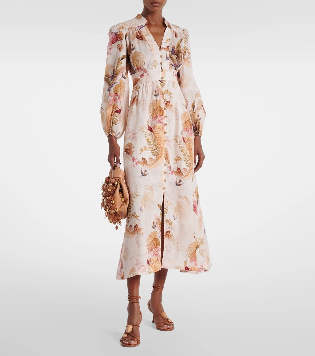 Zimmermann - Ascension floral linen midi dress