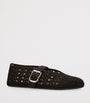 Alaïa Brown Suede Vienne Ballet Flats