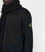 Stone Island Black Panama Cotton Overshirt