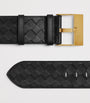 Bottega Veneta Black Large Calfskin Intrecciato Watch Belt