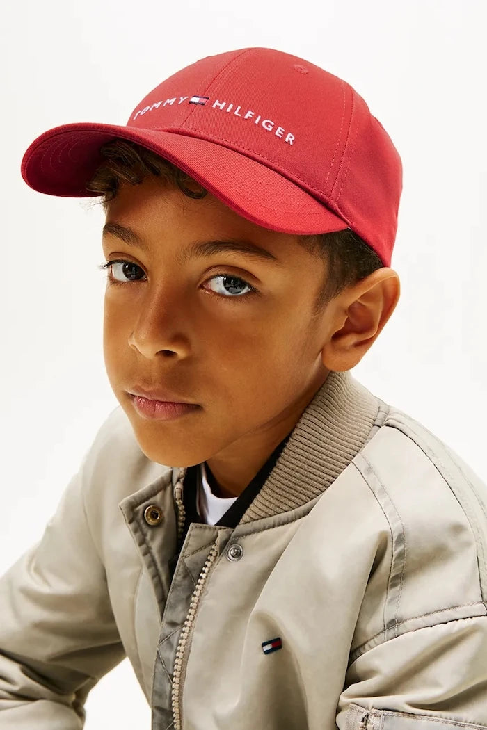 Памучна шапка с козирка Tommy Hilfiger