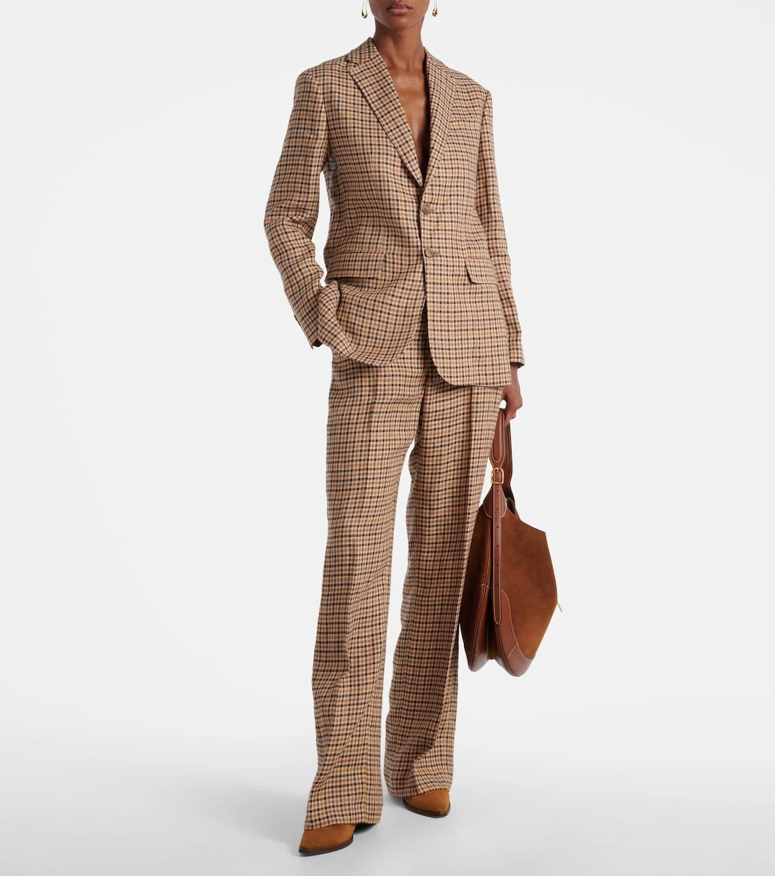 Polo Ralph Lauren - Checked linen straight pants