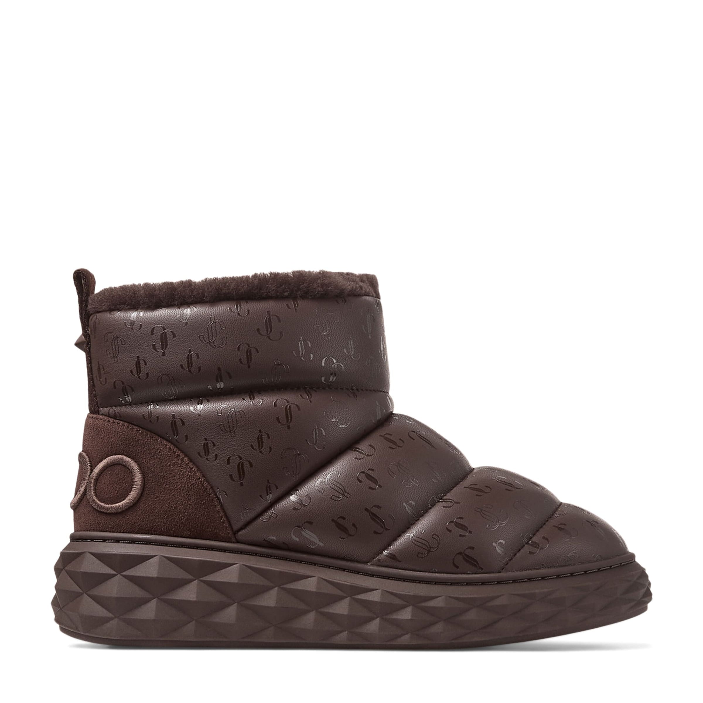 Jimmy Choo Brown Xan Calfskin-Shearling Snow Boots