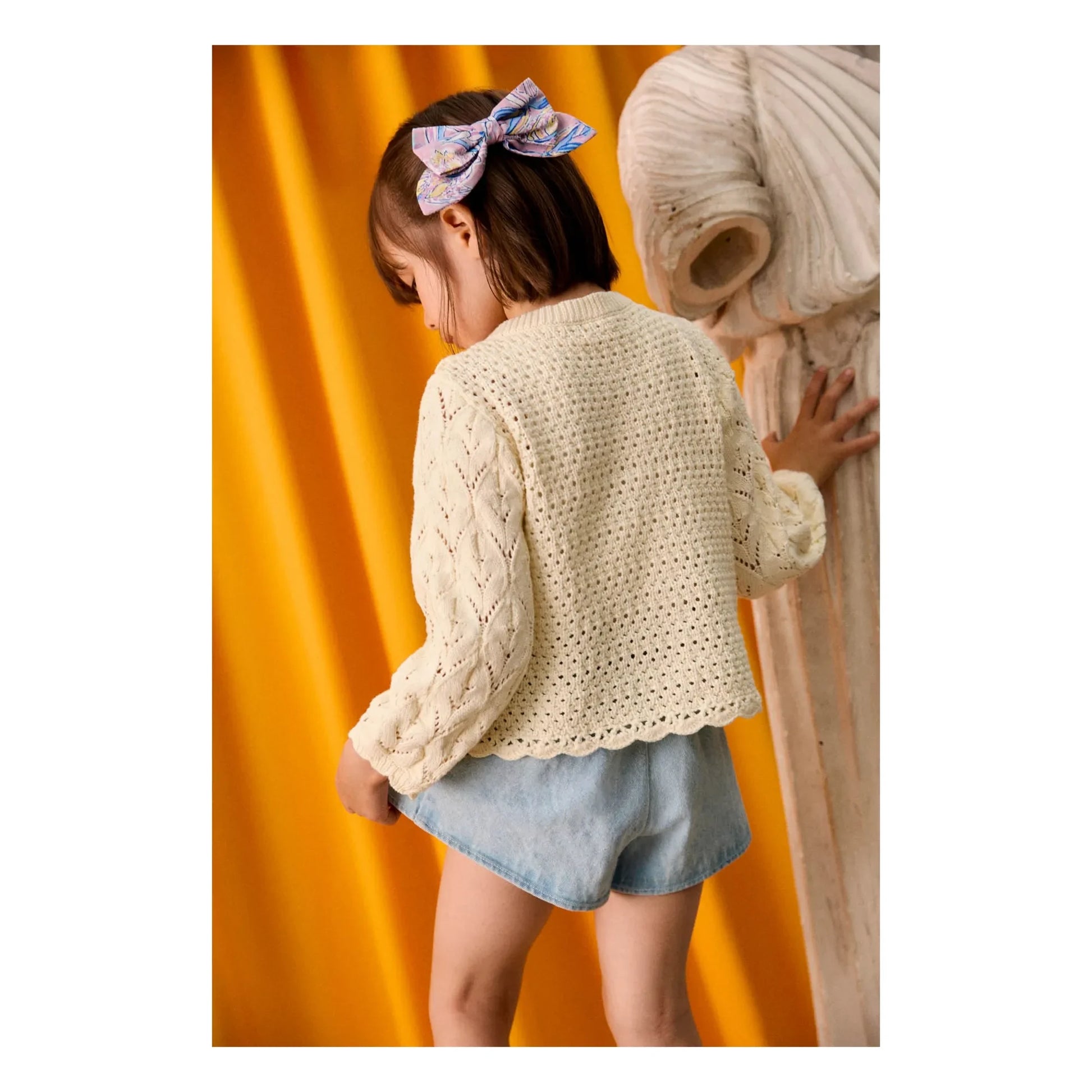Louise Misha - Chai openwork vest | Cream