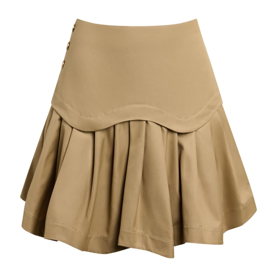 Cotton Ruffled Mini Skirt