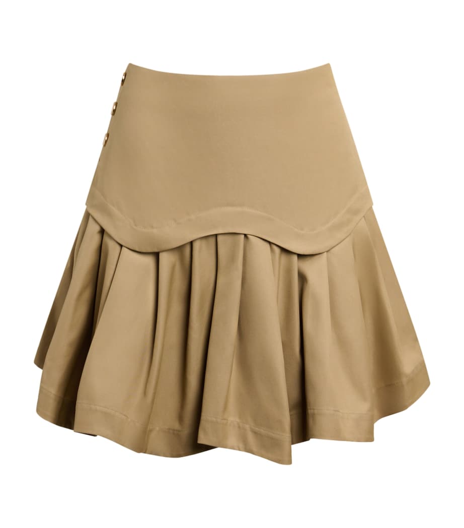 Cotton Ruffled Mini Skirt