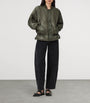 Green Quilted Alii Bomber Jacket