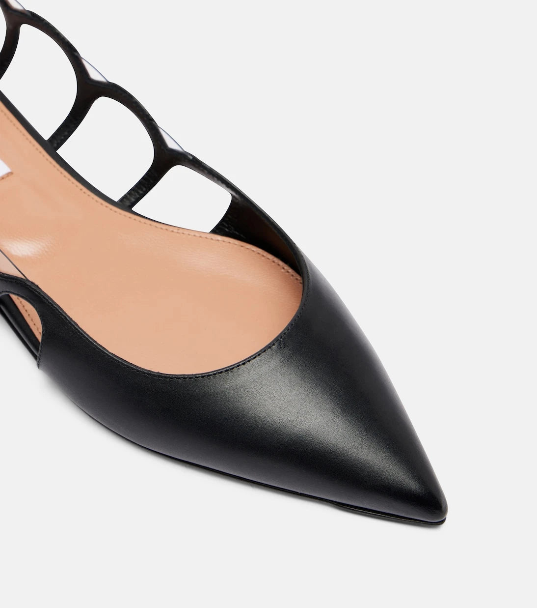 Aquazzura - Endless Love leather slingback flats