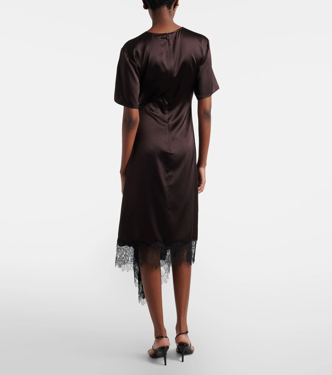 Staud - Sonoma lace-trimmed silk-blend midi dress