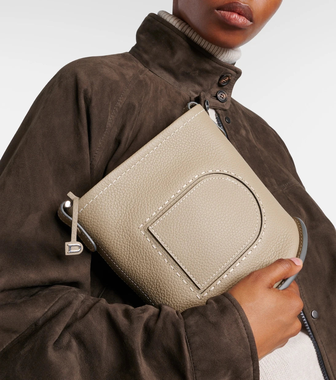 Delvaux - Pin Surpiqué Mini leather shoulder bag