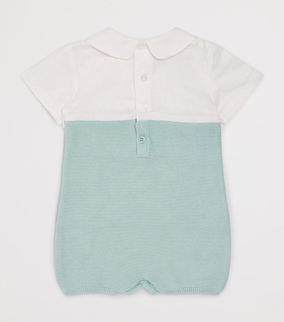 Cotton Knitted Cauce Playsuit (1-24 Months)