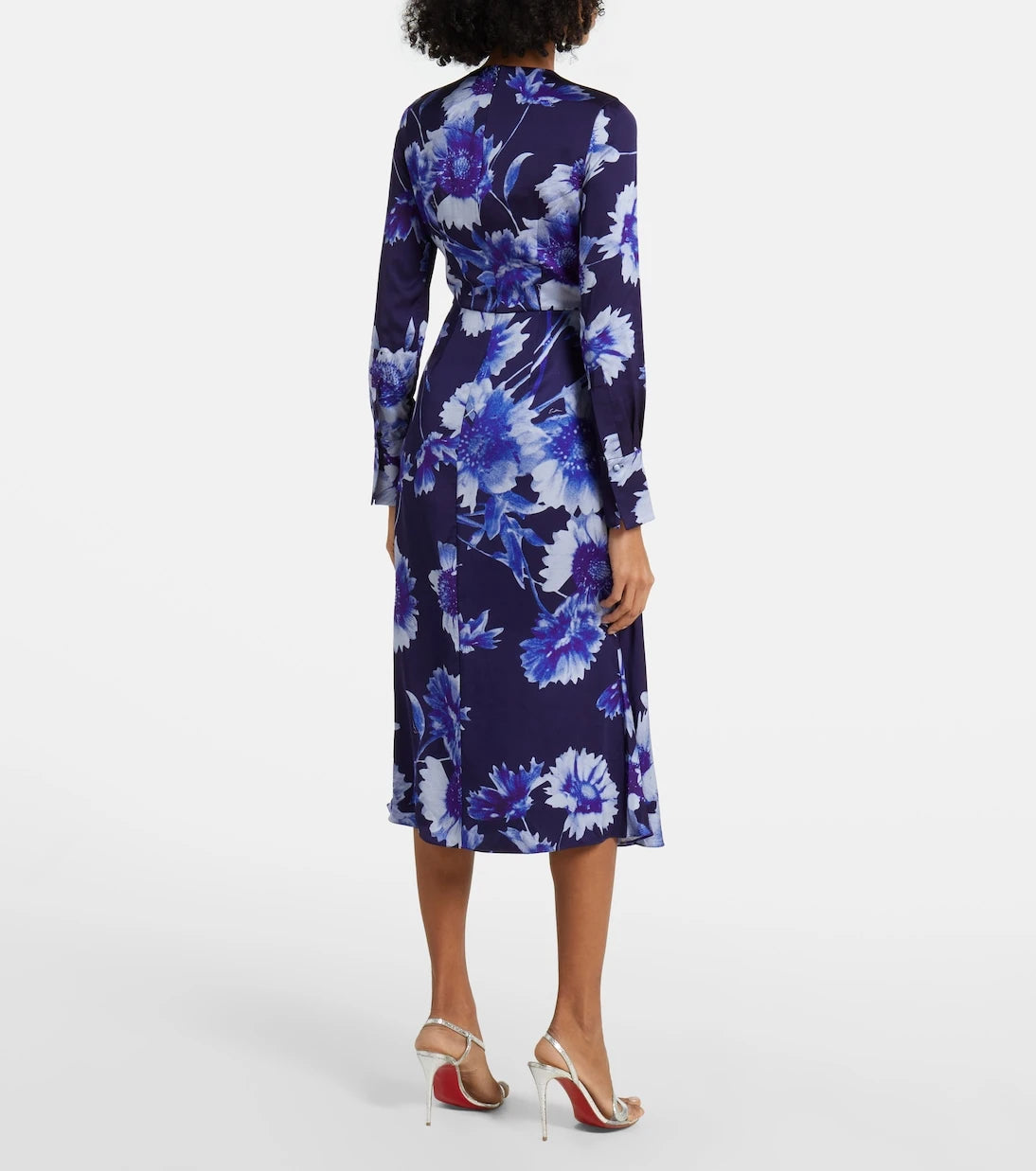 Erdem - Floral draped midi dress