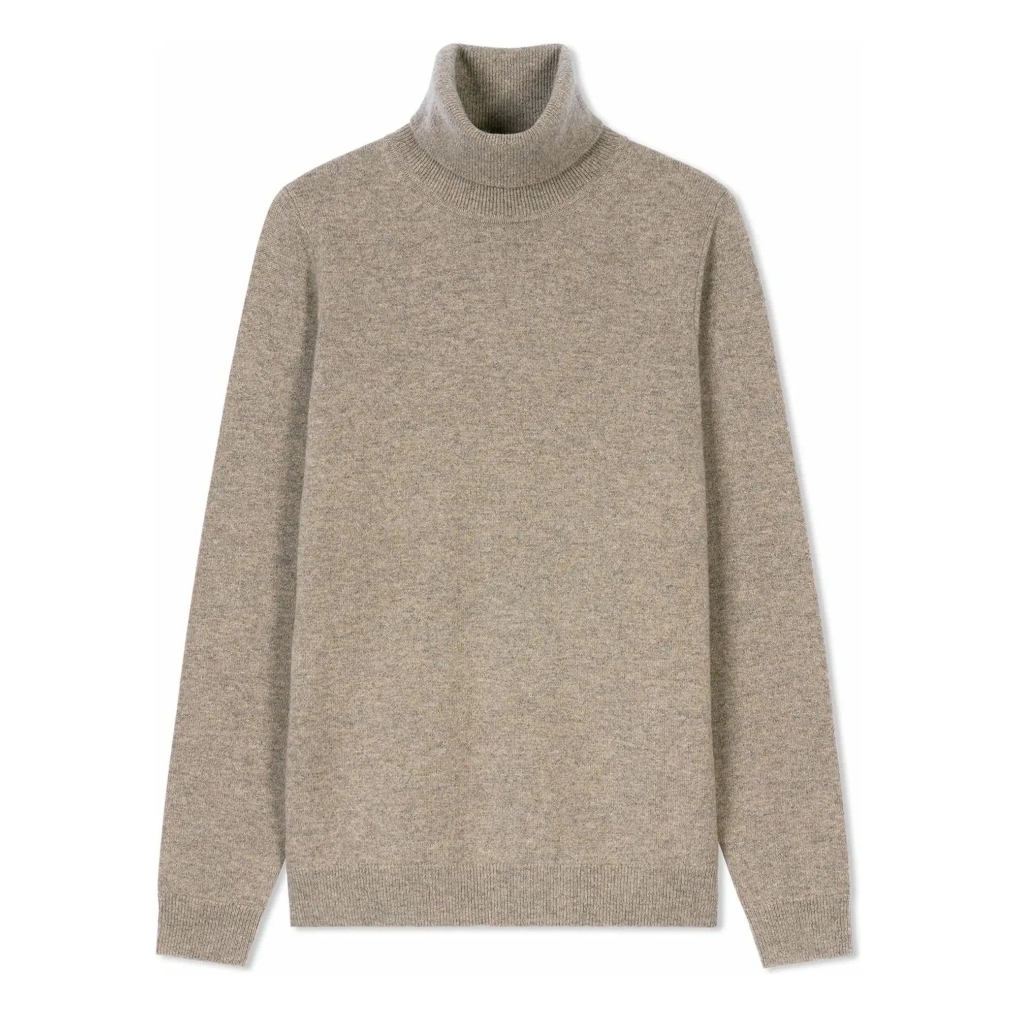 Bompard - Classic Cashmere Roll Neck Sweater | Beige