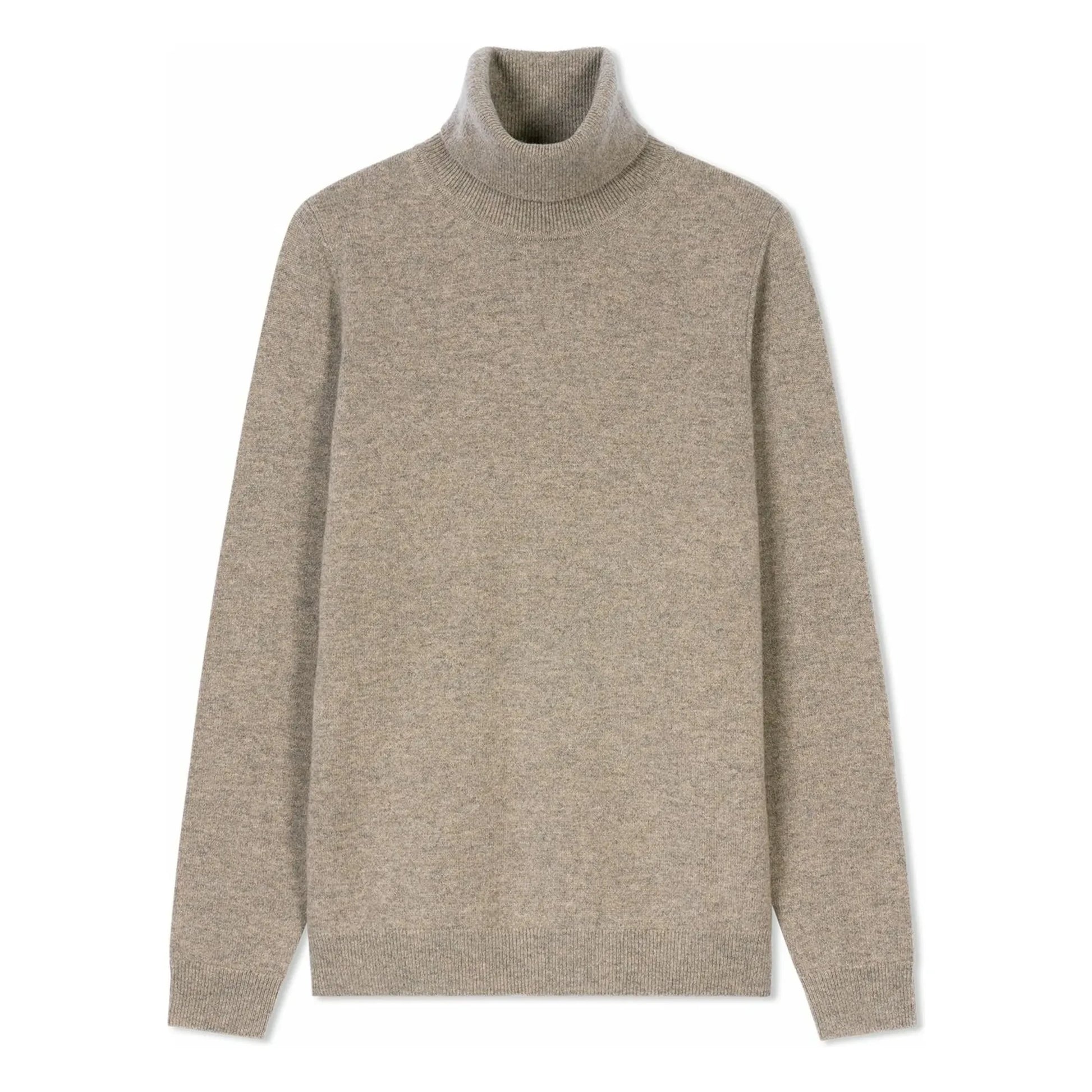 Bompard - Classic Cashmere Roll Neck Sweater | Beige