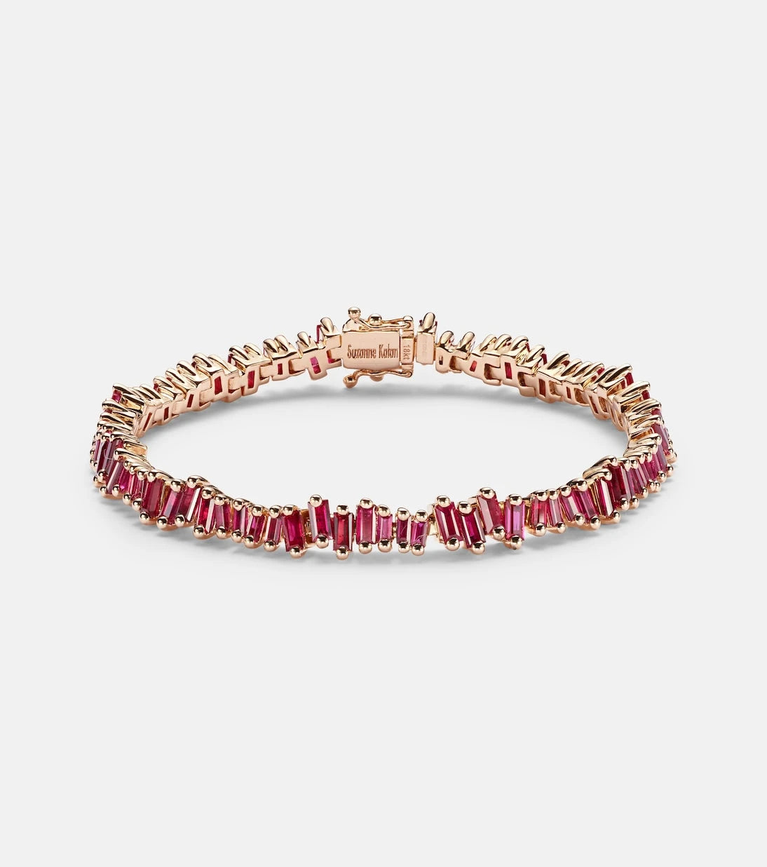 Suzanne Kalan - Bold 18kt rose gold bracelet with rubies