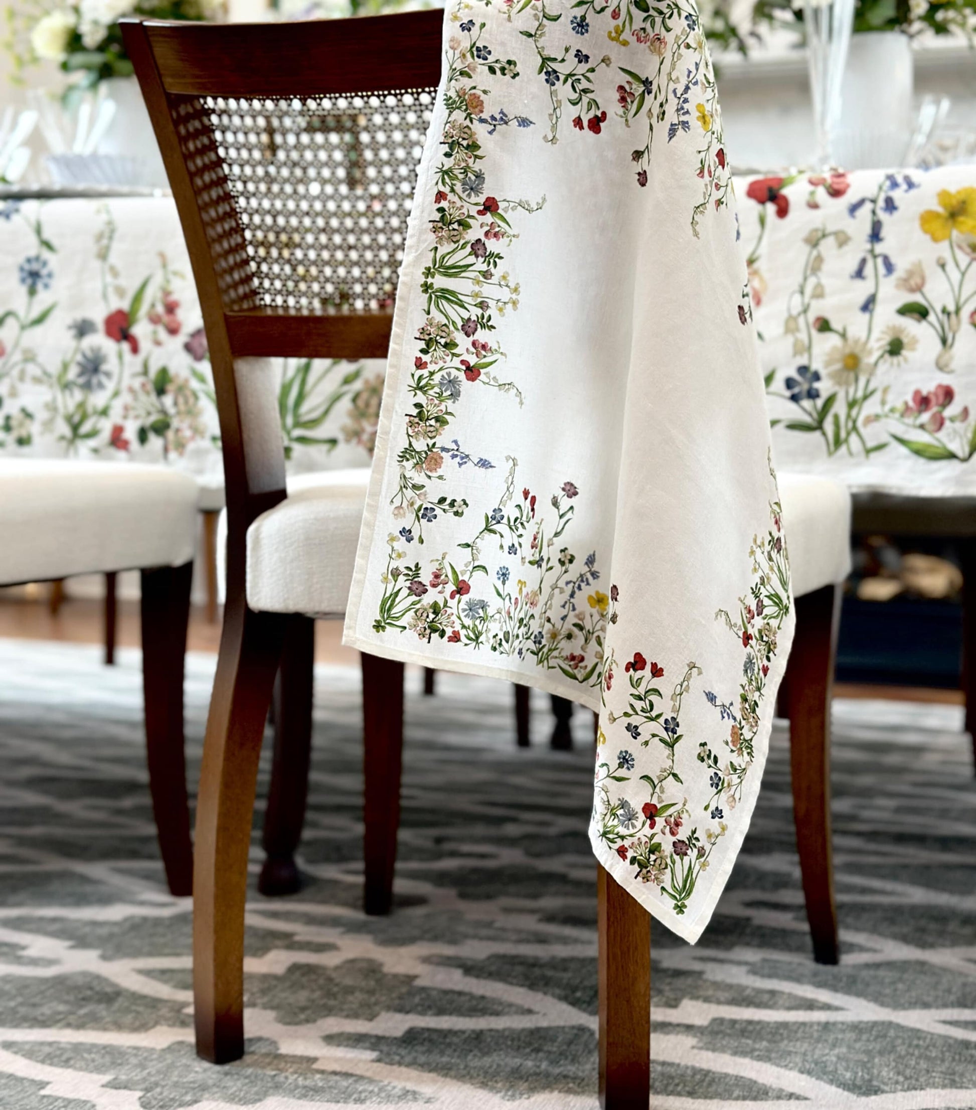 Summerill & Bishop Linen Botanical Wildflower Napkin (50cm x 50cm)