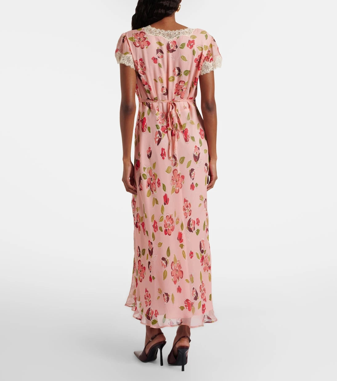 Rixo - Clarice floral lace-trimmed midi dress