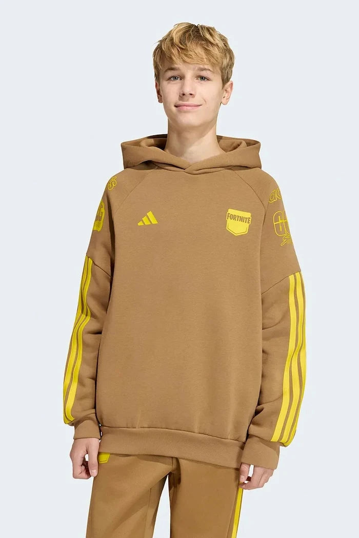 adidas pamuklu kapüşonlu çocuk sweatshirt FORTNITE