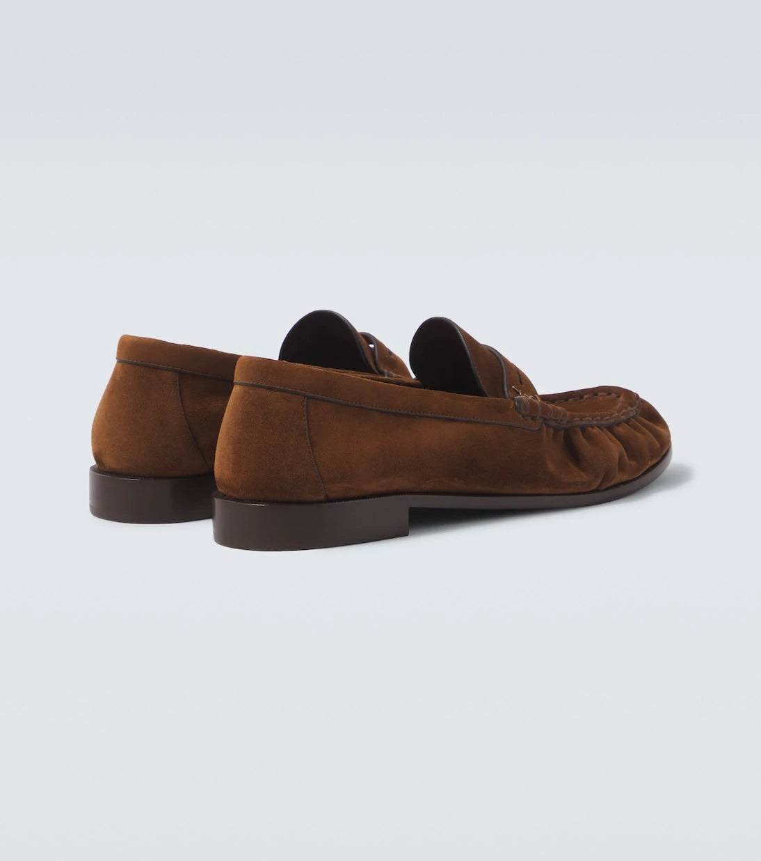 Saint Laurent - Le Loafer Cassandre suede penny loafers