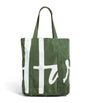 Green Logo Pocket Shopper Bag