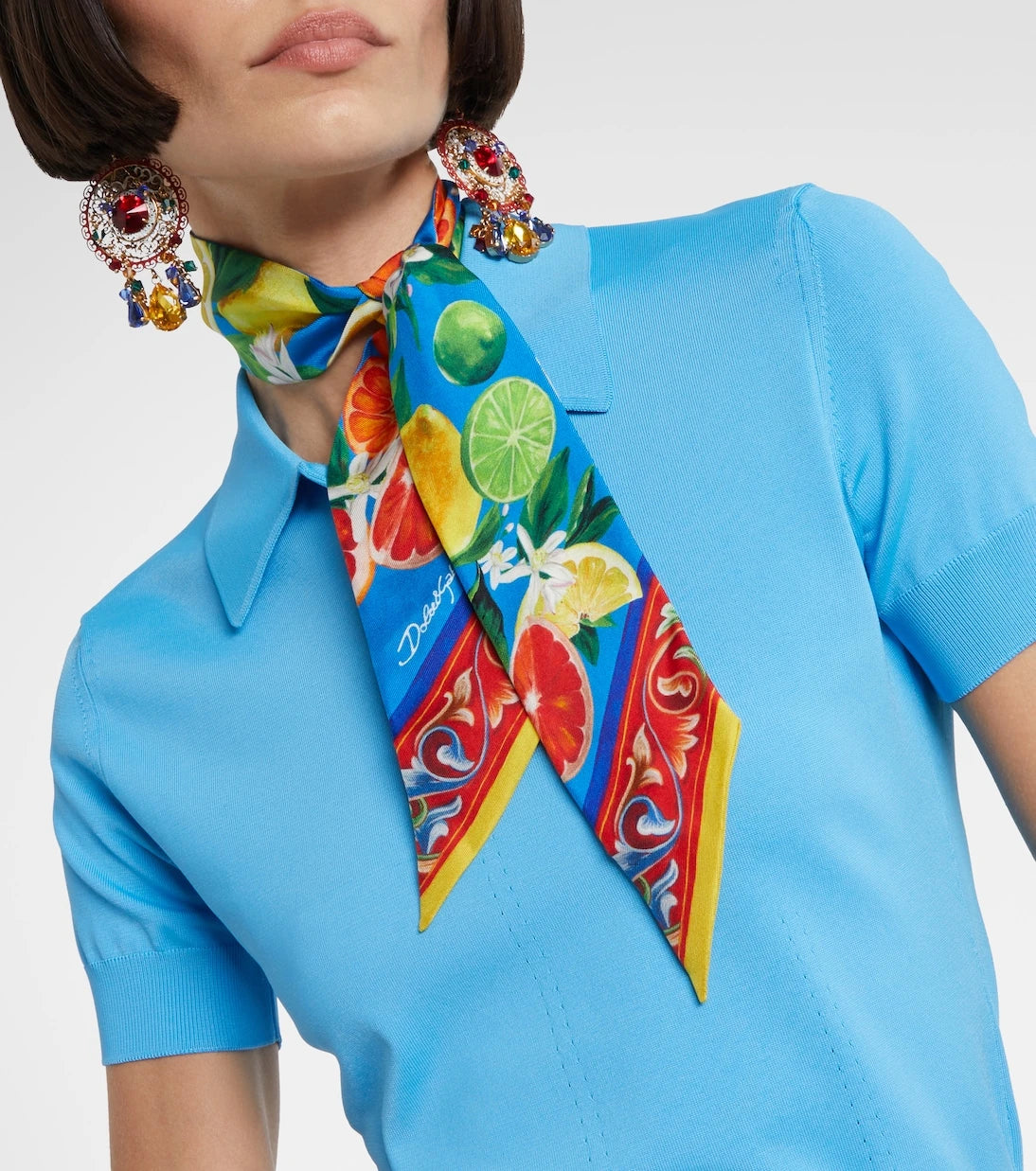Dolce&Gabbana - Printed silk twill scarf