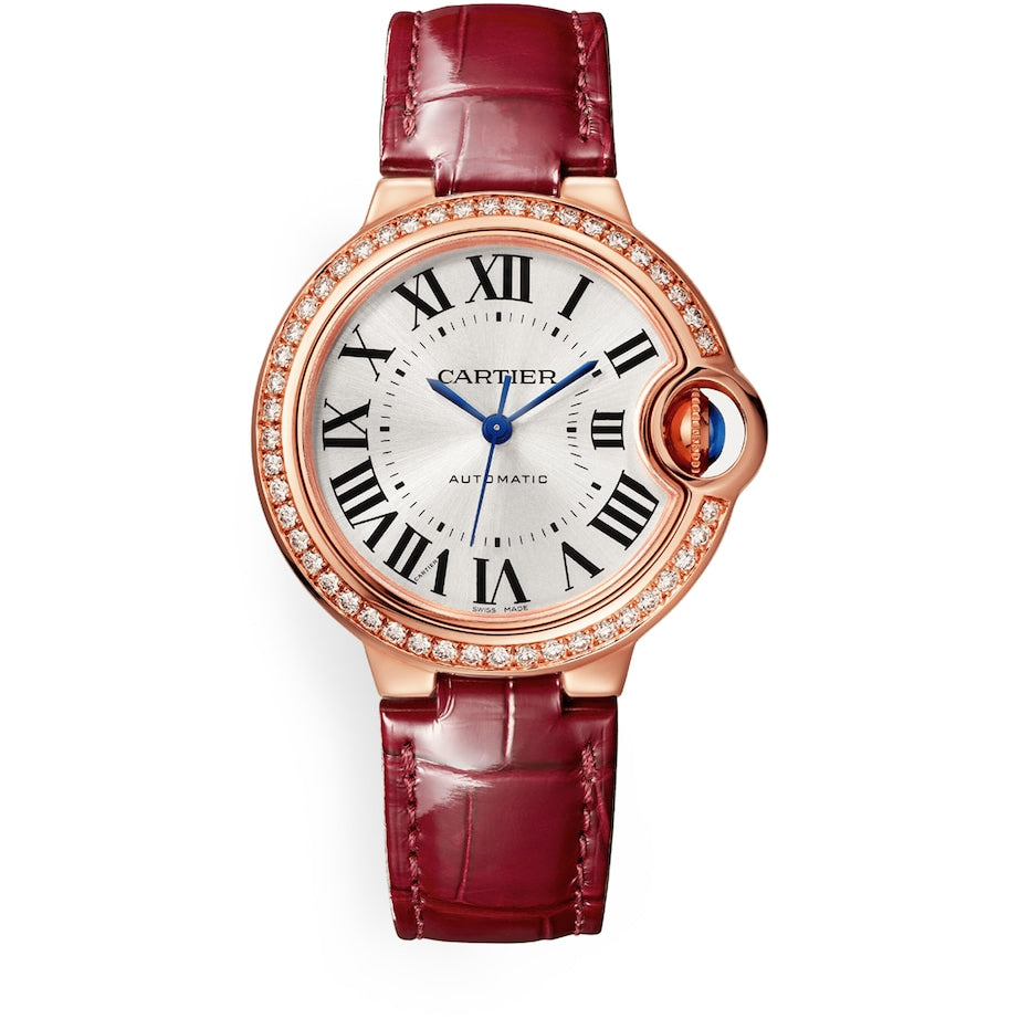 Rose Gold and Diamond Ballon Bleu de Cartier Watch 33mm