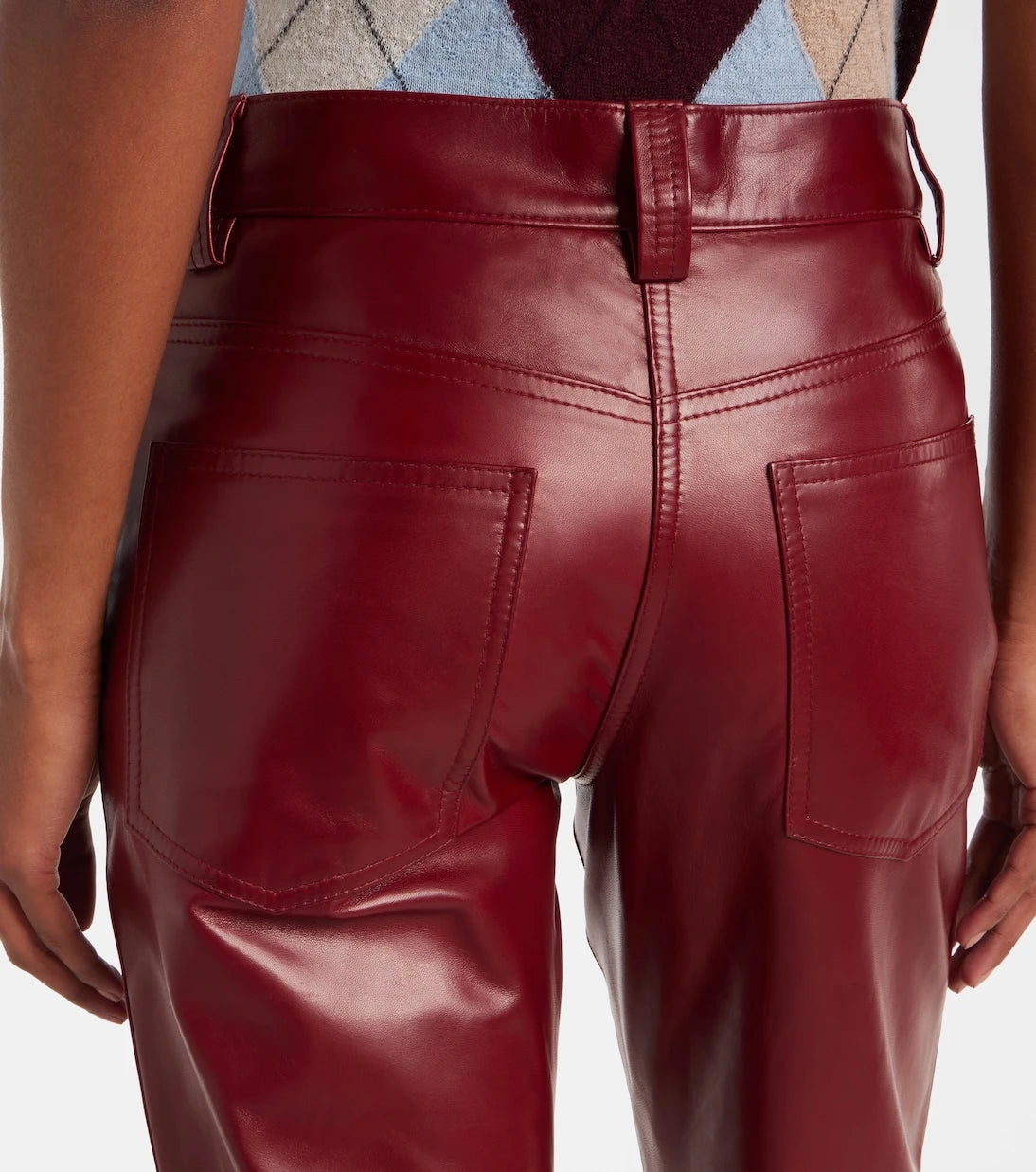 Khaite - Callum leather straight pants
