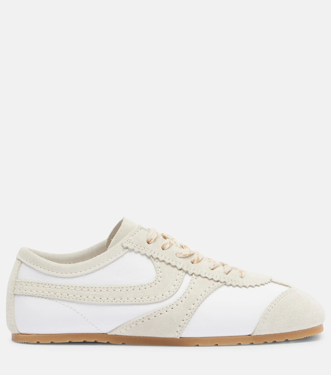 Dries Van Noten - Suede-trimmed leather sneakers
