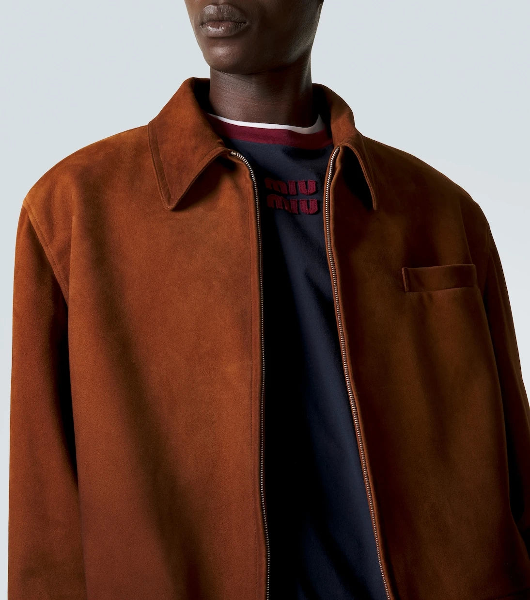 Miu Miu - Suede blouson jacket