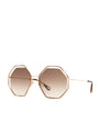 Gold Poppy Octagonal Sunglasses
