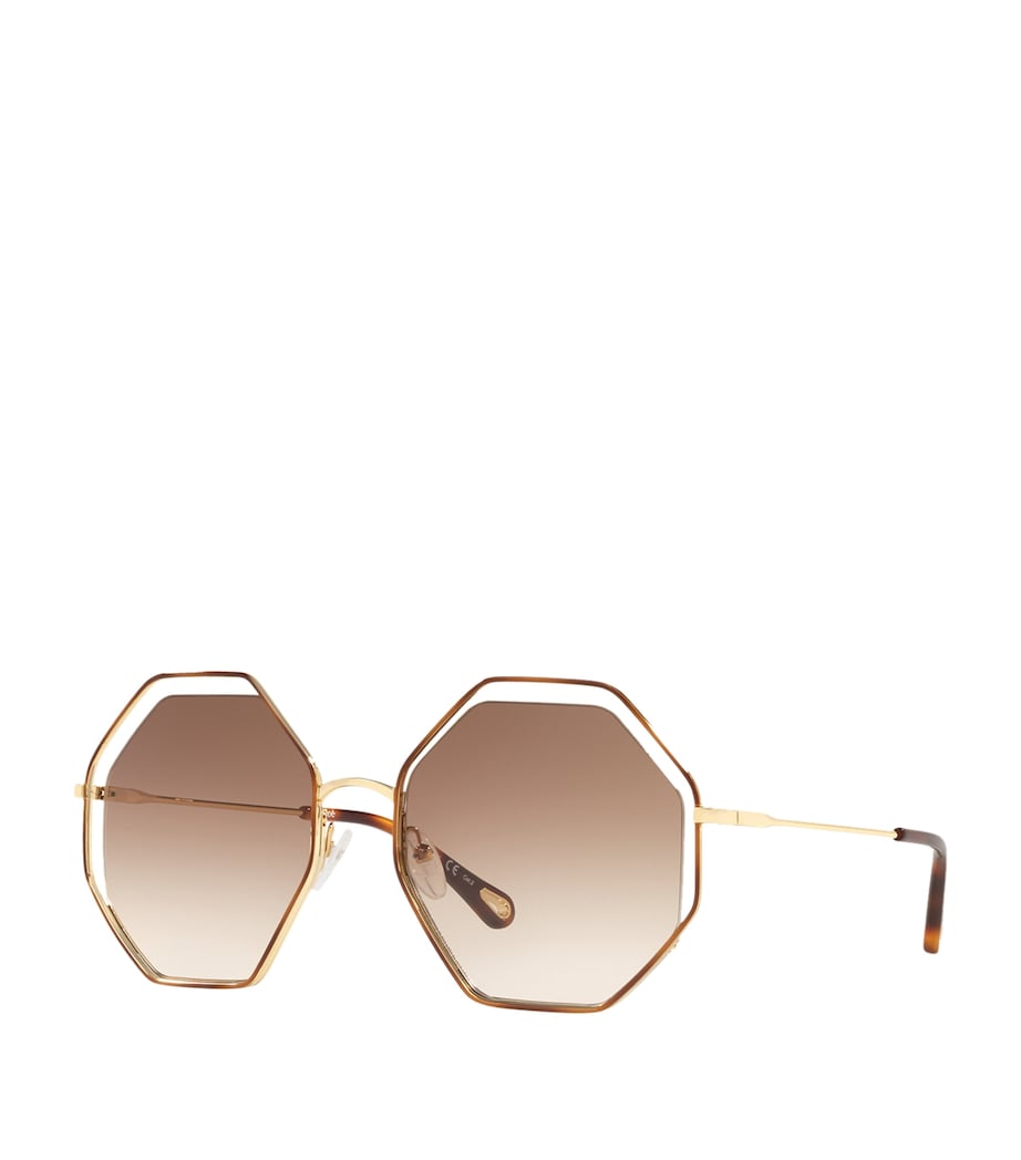 Gold Poppy Octagonal Sunglasses
