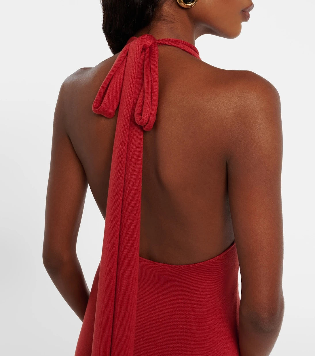 Aya Muse - Scarf-detail silk-blend jersey gown