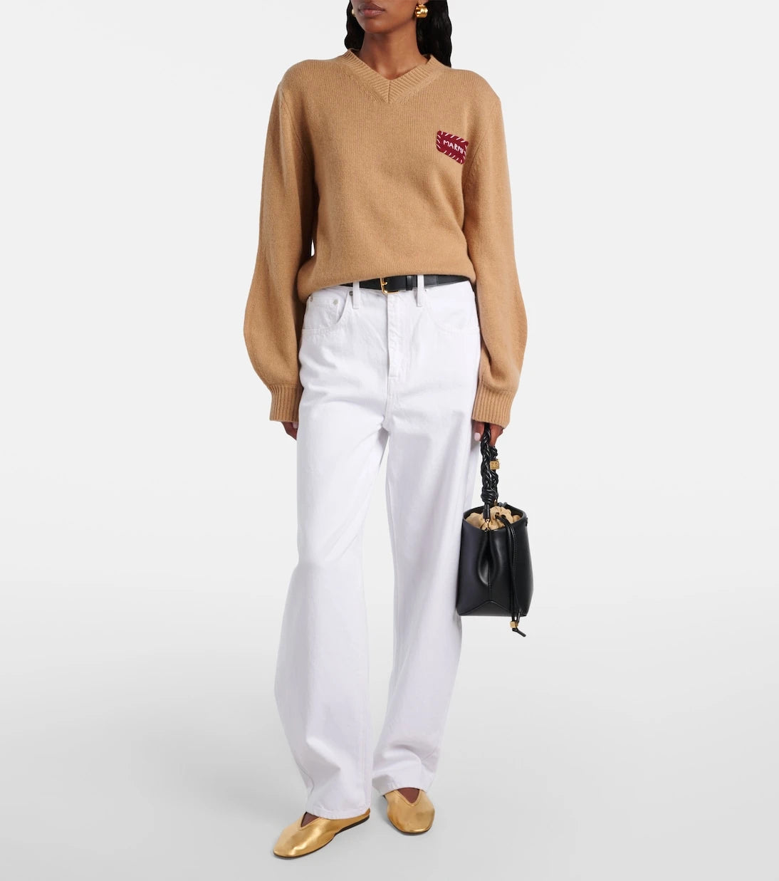 Marni - Patch-appliqué cashmere sweater