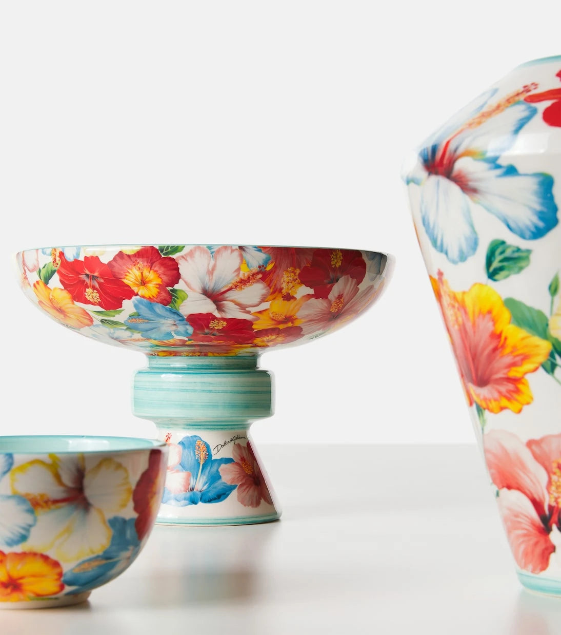 Dolce&Gabbana Casa - Floral ceramic serving stand