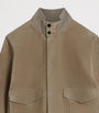 Dunhill Grey Suede Harrington Jacket