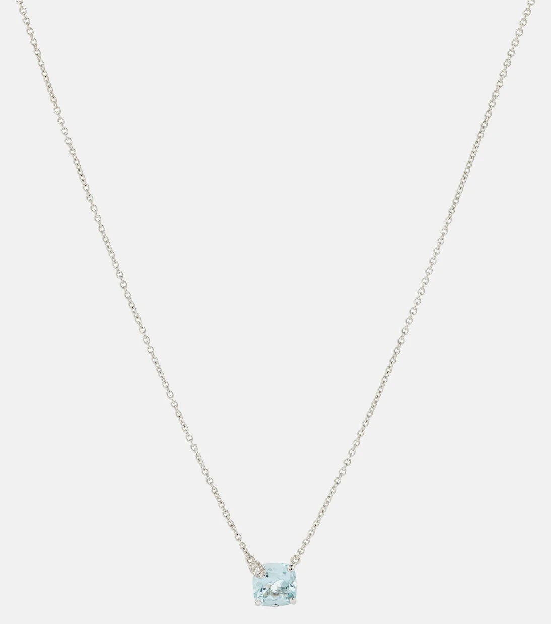 مجوهرات Bucherer Fine - قلادة Peekaboo من الذهب الأبيض عيار 18 قيراط مع الزبرجد والألماس