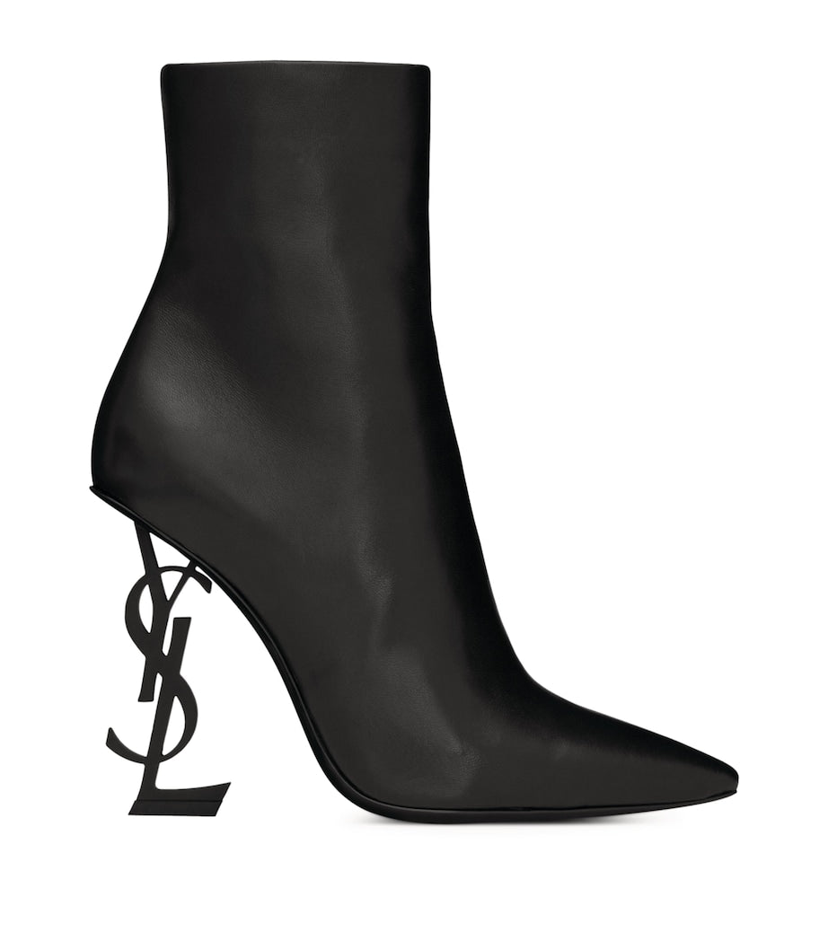 Saint Laurent Black Leather Opyum Boots 110