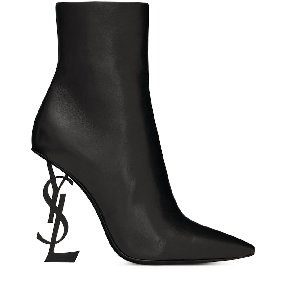 Saint Laurent Black Leather Opyum Boots 110